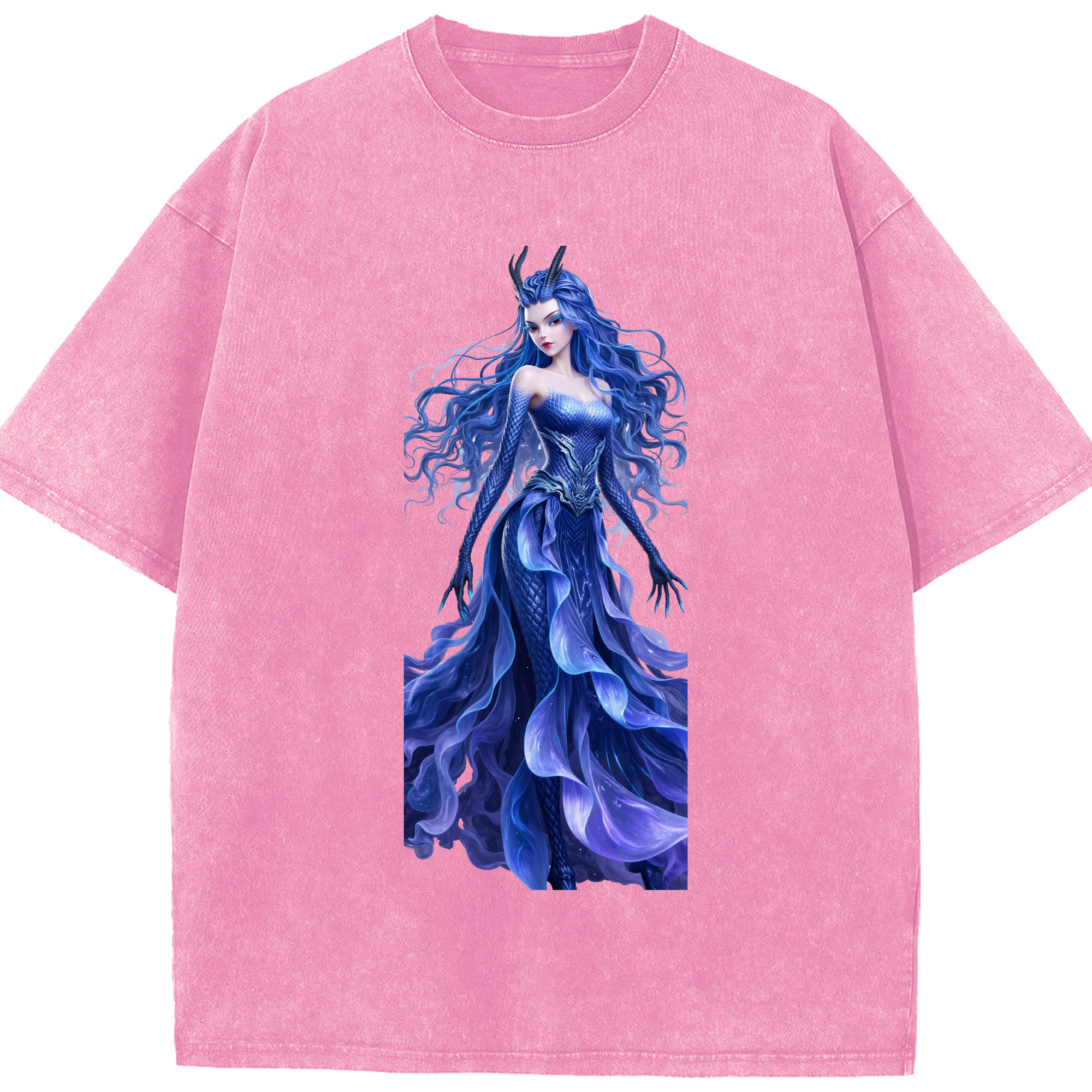 （画像用） Ne Zha 2 ナタ 魔童の大暴れ 綿100% ヴィンテージ風 半袖Tシャツ（フロントプリント）